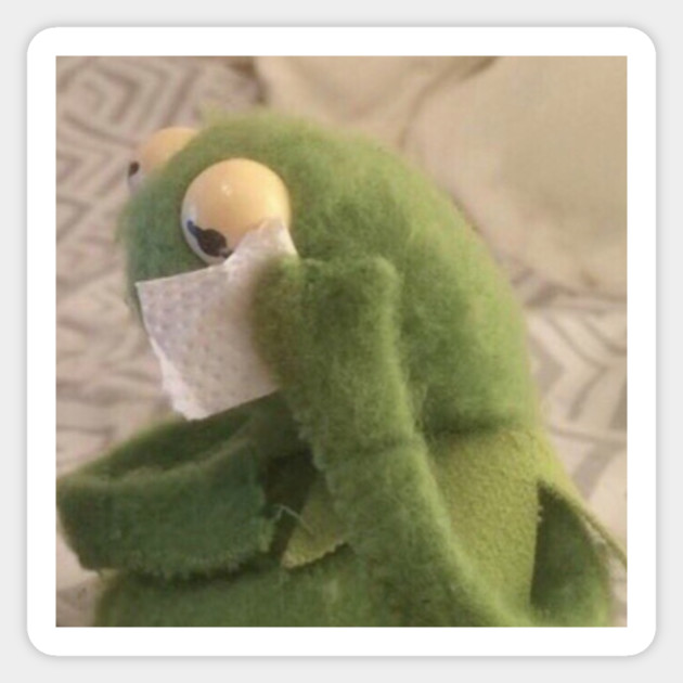 KERMIT CRYING - Kermit - Sticker | TeePublic